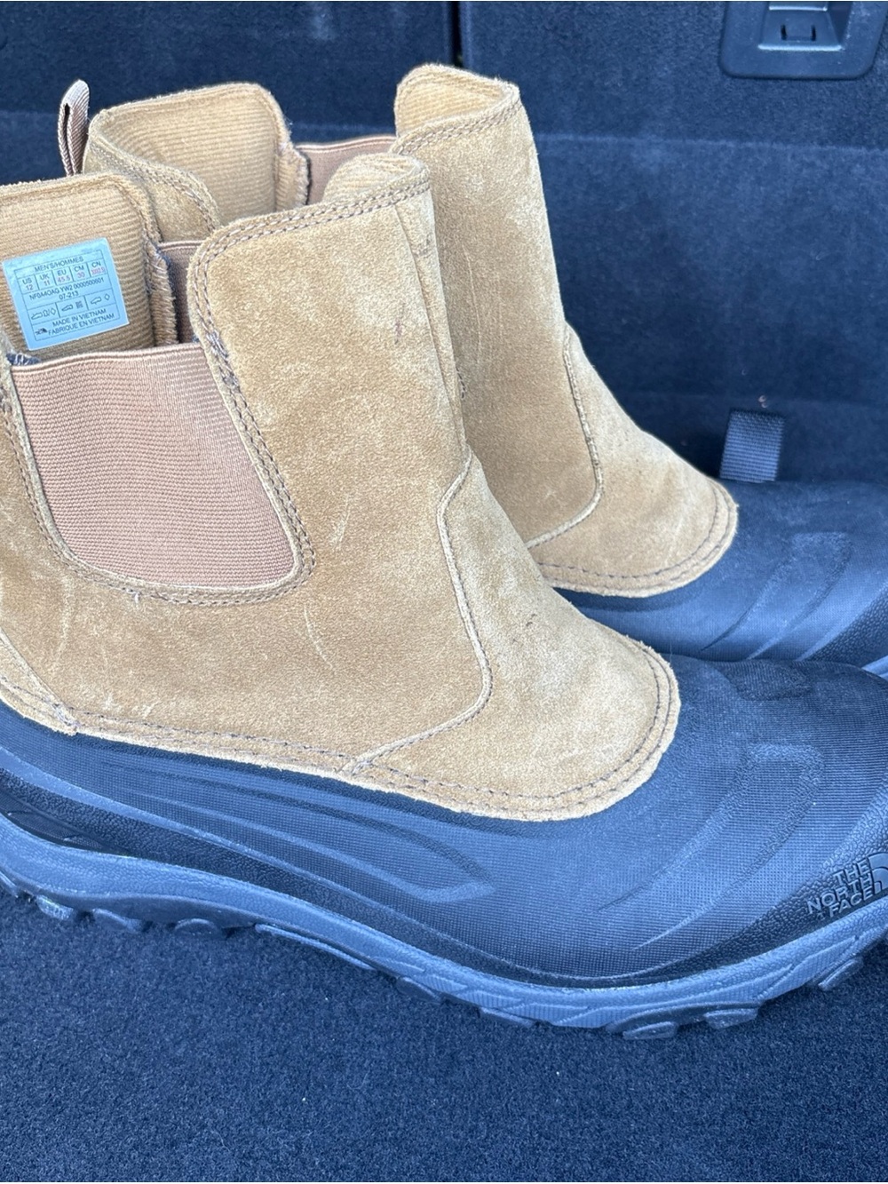 The North Face Men's Tan and Black Suede Trail Boots